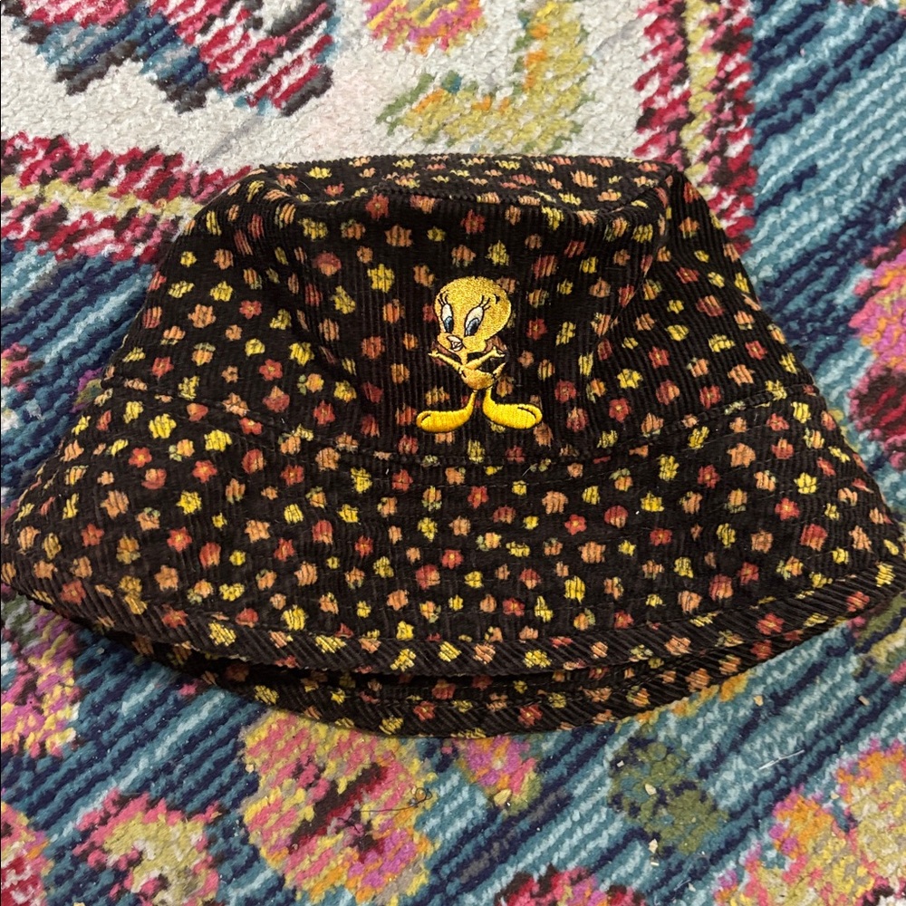Warner Bros Looney Toones Tweety Bird Kids Bucket Hat 1998 RARE